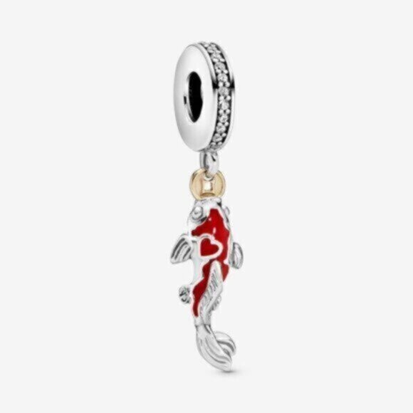 Pandora Good Fortune Carp Fish Dangle Charm - Picture 1 of 3
